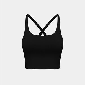 Halara Cropped Yoga Tank Top A-C Cups XS Black NWT